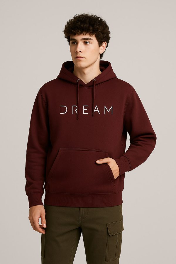 Premium Maroon Hoodie for Men | Soft Cotton Fleece Fit